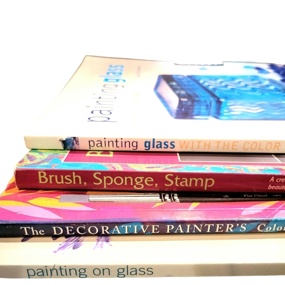 4 Books for artist and crafters projects techniques  PAINTING ON GLASS - Picture 2 of 9